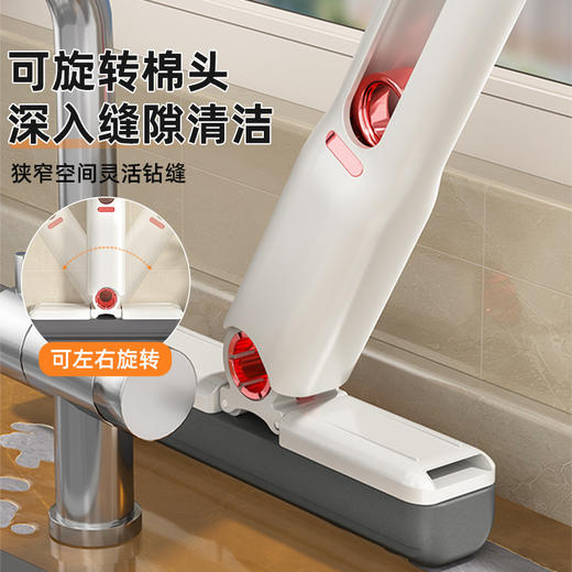 多功能桌面拖把迷你小拖把家用免手洗手持折蠡式厨卫夹缝吸水刮拖 商品图3