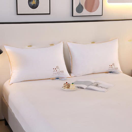 【国民品牌】浪莎磨毛玻尿酸三防枕芯 A类母婴 吸湿透气 轻柔绵软 一对装 商品图1