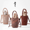 学古|迷你全手工牛皮编织皮包 可斜挎三色手工编织皮包595ml适用 商品缩略图0