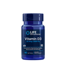 Life维生素D3软凝胶1000IU 25微克90粒
