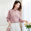 QS-22599630原创春夏新款长袖真丝衬衫女桑蚕丝显瘦衬衣女22599630 商品缩略图3