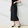 【高货sh】全新升级【铂金会员165/天猫219/差价54】(90138) 洛诗琳25春通勤黑色包臀开衩西装裙松紧腰直筒半身裙 商品缩略图2
