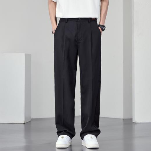【DYF】大依优型大码小西裤休闲裤男春夏季冰丝薄款黑色正装西服裤直筒休闲长裤西装裤 商品图4