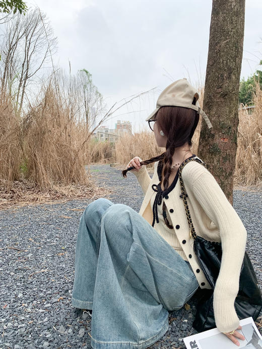 <曾小咸推荐>韩系2色毛衣开衫吊带 商品图9