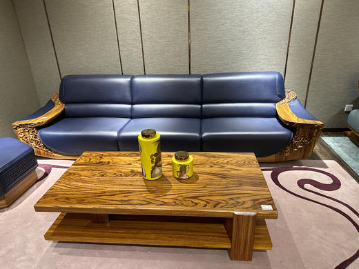 9223沙发+座鼓/木加皮 商品图1