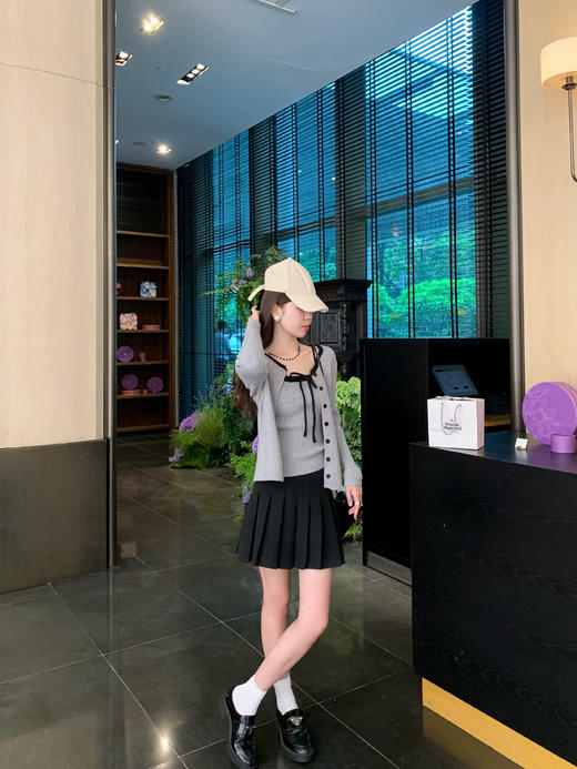 <曾小咸推荐>韩系2色毛衣开衫吊带 商品图4