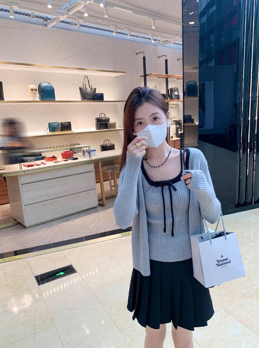 <曾小咸推荐>韩系2色毛衣开衫吊带 商品图5