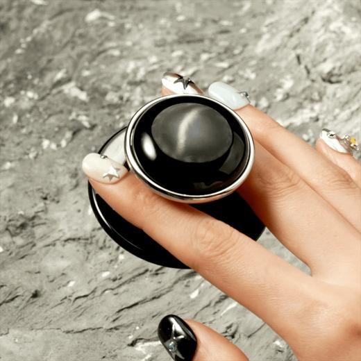 【太空梦游记】未来珠·黑 POPGRIP泡泡骚手机粘贴式气囊支架 Bonbon立体树脂系列 黑色 商品图3