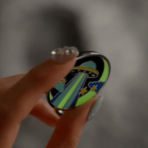 【太空梦游记】极光飞船 POPGRIP泡泡骚手机粘贴式气囊支架 Enamel金属珐琅系列 撞色 日月星 卡通 商品图3