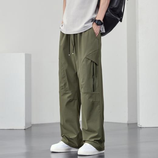 【DYF】大依优型大码男装直筒休闲裤运动男士胖子潮流长裤双线格宽松休闲风 商品图4