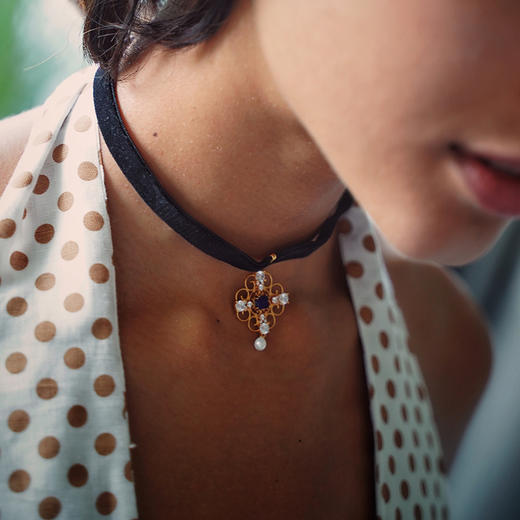 【赵雅芝&李若彤同款】Retro Chic 意大利复古时尚首饰兰梦复古蕾丝耳环 商品图2