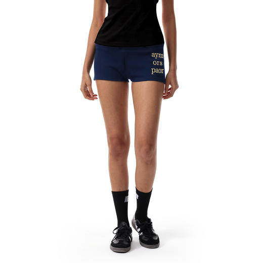 FDR官方店 辣妹复古撞色绣花短裤女夏季低腰超短修身弹性休闲裤 商品图0