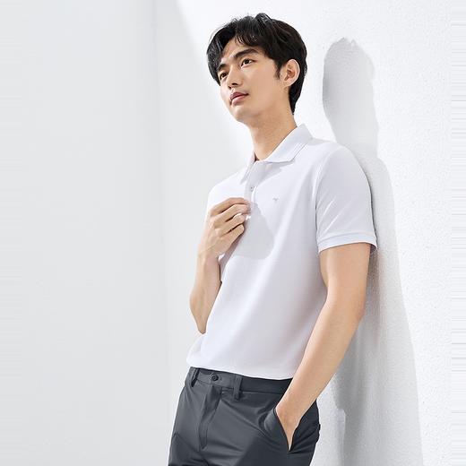 【不变形领】柒牌男士商务休闲短袖POLO衫2025夏季凉感翻领T恤衫128T70140 商品图2
