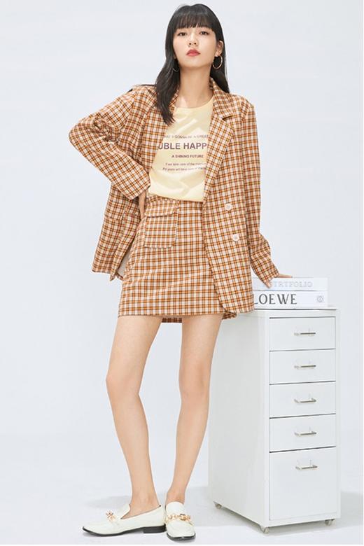 SEIFINI诗凡黎 学院风格纹西装外套 15362 商品图3