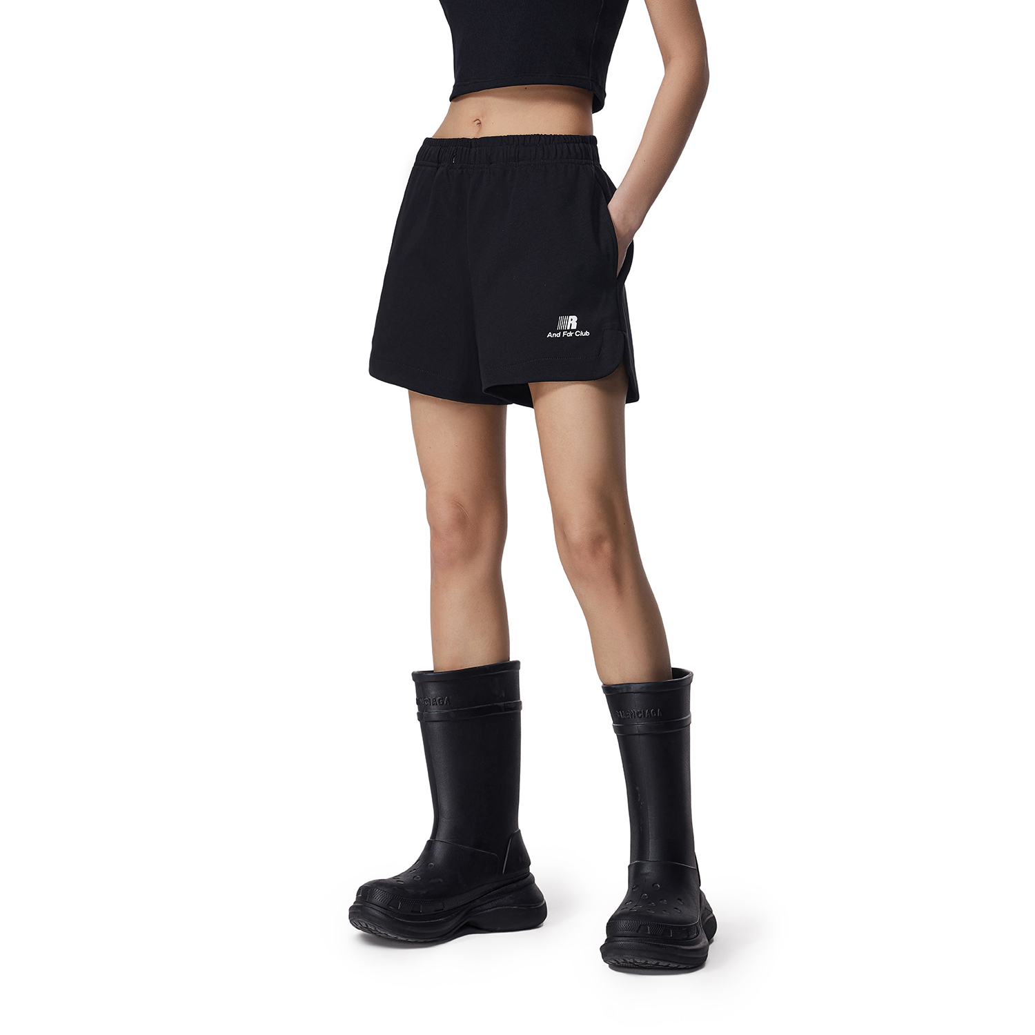 【178元任选3件】FDR官方店 R字印花户外运动短裤女夏季宽松休闲裤百搭热裤三分裤