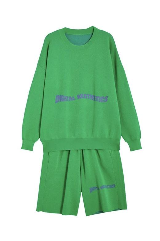 韩都衣舍/Handu Group 数码绿针织宽松两件套 15403 商品图3