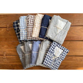 【爱侣宅家服】 双层纱家居服情侣款 纯棉材质 轻薄透气 花样款式 男女可选