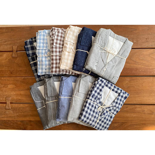 【爱侣宅家服】 双层纱家居服情侣款 纯棉材质 轻薄透气 花样款式 男女可选 商品图0