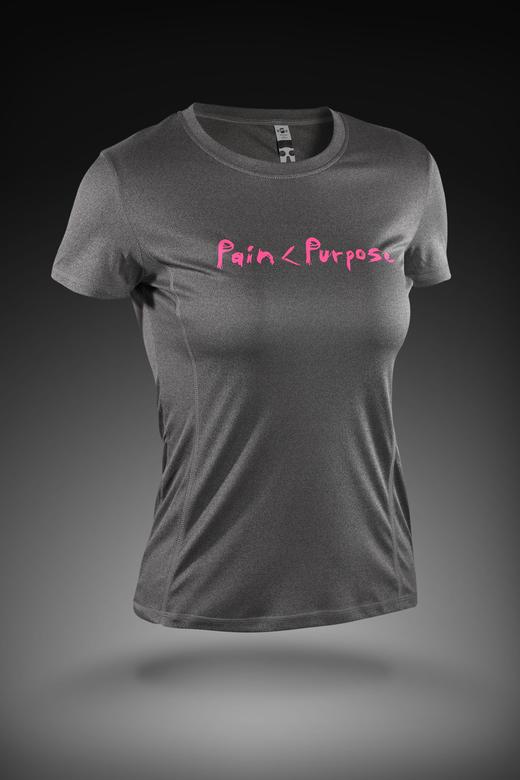 严素跑步TEE,疼痛不等式顶一顶男女款,轻量 短袖T恤 速干快干荧光色,严素态度 商品图2