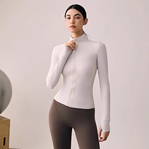 跃牌【轻匀系列】NS瑜伽服上衣加厚薄绒立领瑜伽运动外套女高级感修身健身服WT1610 商品图1