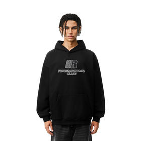 FDR官方店 R字绣花美式运动连帽卫衣男女春秋季重磅情侣上衣帽衫