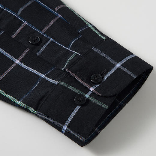 【莱赛尔棉】罗蒙春秋男士时尚百搭通勤格子衬衫舒适简约休闲上班男长袖衬衣 商品图5