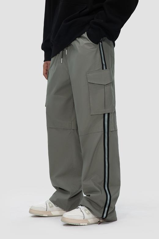 FDR 国潮美式侧边条纹工装裤男女宽松直筒运动裤情侣休闲长裤子 商品图5