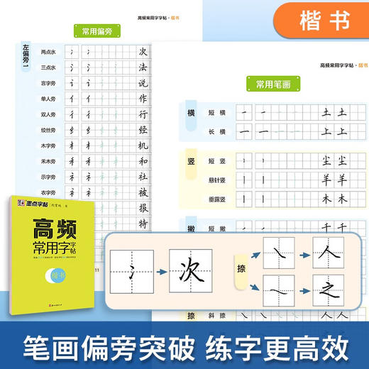 墨点楷书字帖高频常用字字帖 成人练字荆霄鹏钢笔硬笔中性笔书法临摹常用字教资行楷字帖公务员 商品图1
