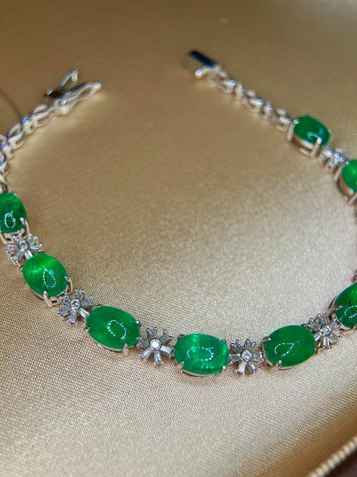 7.56ct蛋面祖母绿手链 商品图1