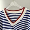 *【显瘦藏肉一绝】板绘法式经典条纹海魂衫 冰爽丝T恤 蓝白相撞永不过时的时髦元素 复古减龄优雅 凉爽又舒适 商品缩略图5