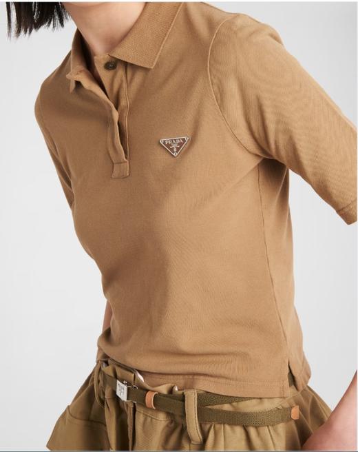 点此购买 普拉达春夏季三角扣女款短袖POLO衫 gz 309719 商品图5