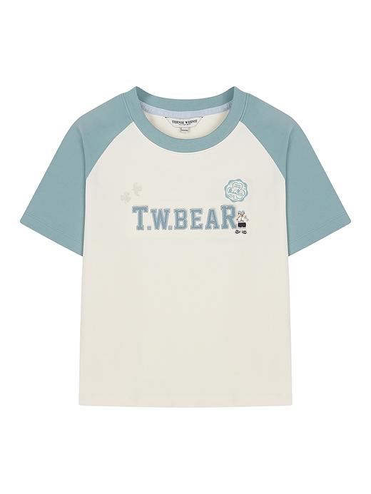 TeenieWeenie小熊字母撞色T恤女夏季女t恤TTRA252308T 商品图3