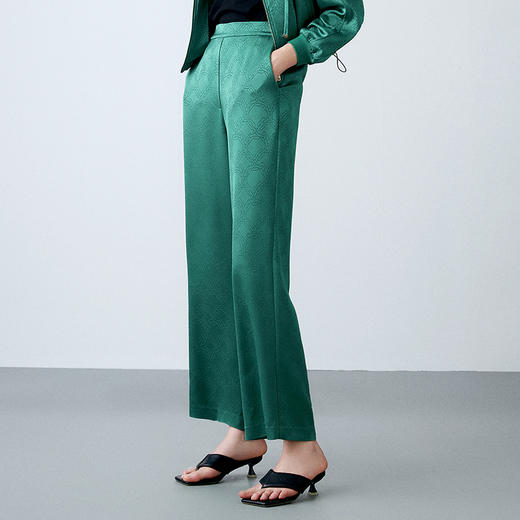 EITIE爱特爱春季新款高腰简约通勤显瘦休闲裤百搭裤子7705417 商品图6