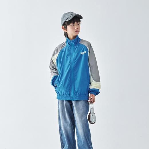 蓝汽水 2025春夏第一波新品撞色夹克外套-878B256001JY 商品图1