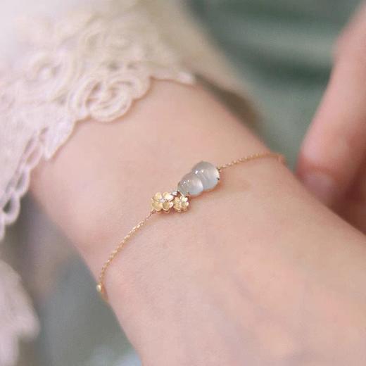 S925纯银繁花玉髓葫芦手链新中式国风女轻奢高级感气质百搭手链 商品图3