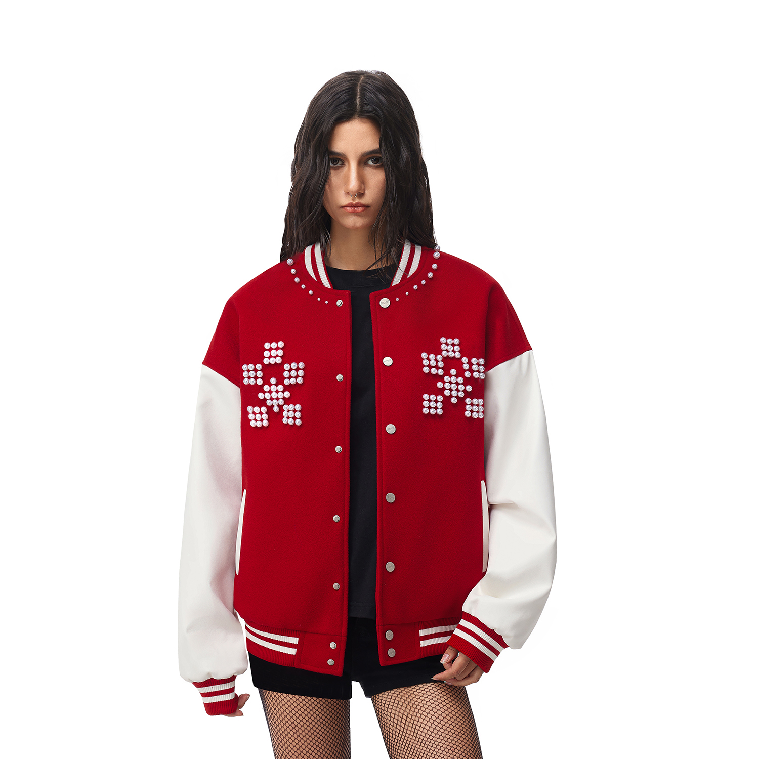 【限时7折】FDR官方店 蛇年限定珍珠棒球服外套男女春季美式运动情侣上衣夹克