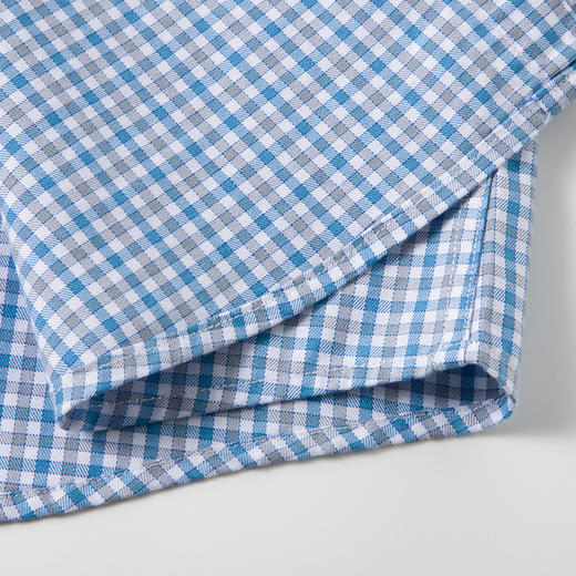 【100棉】罗蒙男士夏季网格短袖衬衫百搭舒适休闲上班职业通勤挺括男衬衣 商品图6