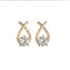 雀说S925银针交叉锆石耳钉耳环女2025新款小巧精致百搭设计感网红耳饰AL0500 商品缩略图4