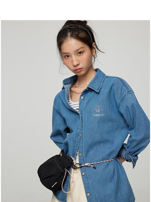 TeenieWeenie小熊卡通衬衫女夏季女衬衣TTYP252301T 商品图1