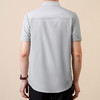 【含蚕丝】罗蒙春秋男士经典纯色短袖衬衫时尚百搭休闲简约通勤职业上班男衬衣 商品缩略图8