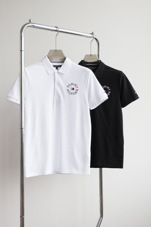 T.H 刺绣圆框 翻领短袖POLO衫 TX379 商品图1