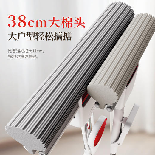 【新品】好媳妇2025新款海绵拖把滚轮挤水地拖胶棉拖布家用免手洗卫生吸水 商品图2