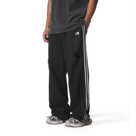 FDR官方店 磨破擦色卫裤男女美式复古休闲裤情侣宽松直筒裤长裤子