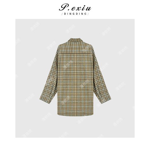 04-4潘依绣丁丁宠粉磨绒质感韩系减龄松弛感长袖衬衫 W-62639 商品图2