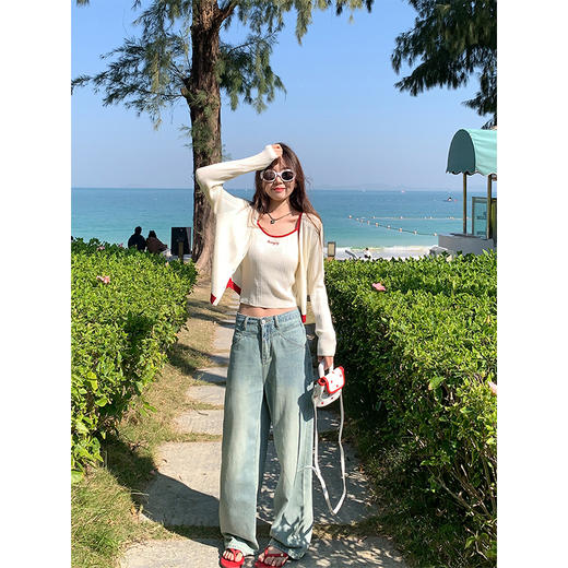 <曾小咸推荐>3.27现货秒杀 ！微信超特价！撞色针织开衫 日常139.99 立减80 秒杀59.99！！ 商品图4