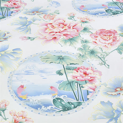 富安娜  磨毛四件套-江南芙蕖 商品图3