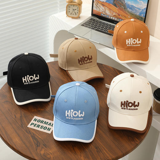 【硬顶设计，时尚洋气，遮阳防晒】刺绣字母儿童棒球帽子 硬顶休闲 遮阳棒球帽 春款洋气时尚棒球帽-QQ 商品图1