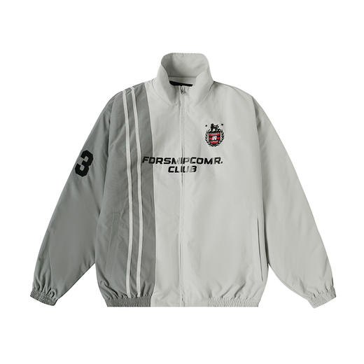 FDR官方店 美式复古徽章拼接撞色立领夹克外套男女秋运动开衫上衣 商品图4