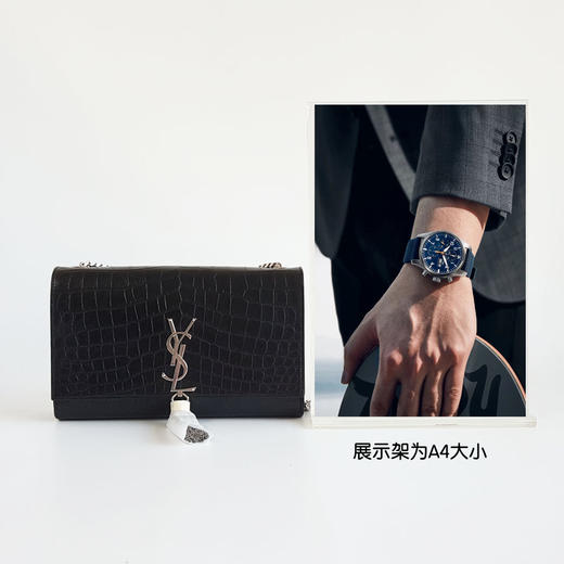 【95新】YSL圣罗兰KATE流苏354119中号黑银鳄鱼纹压花流苏链条单肩斜挎包女士现售价：6180！100225NJS09 商品图7