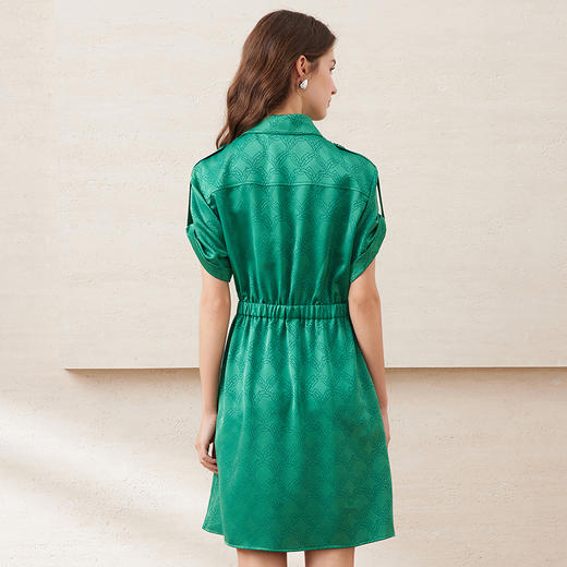 EITIE爱特爱春季新款纯色百搭收腰休闲连衣裙7707426 商品图5